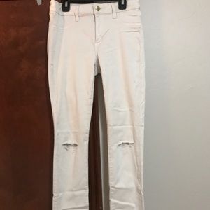 American Eagle White Skinny Jeans